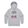 On My Way To Make Some Bad Decisions - Womens Hoodie Grey Marle Womens Hoodie animal Printed In Australia