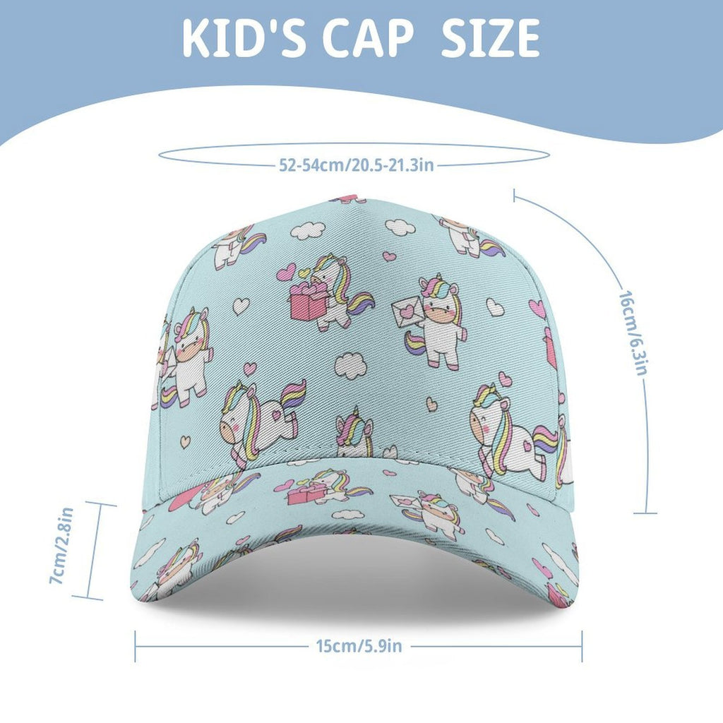 Rainbow Unicorn Kids Baseball Cap