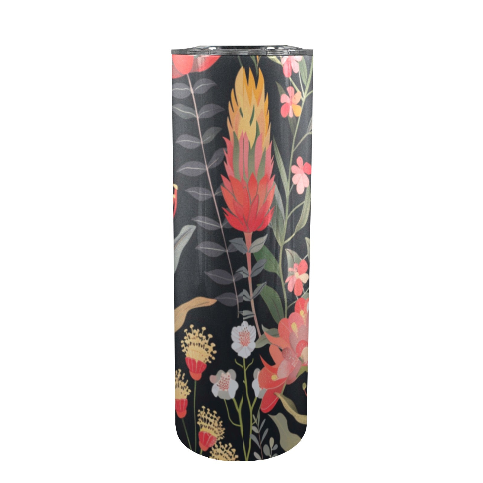 Australian Waratah Flower - 20oz Tall Skinny Tumbler with Lid and Straw