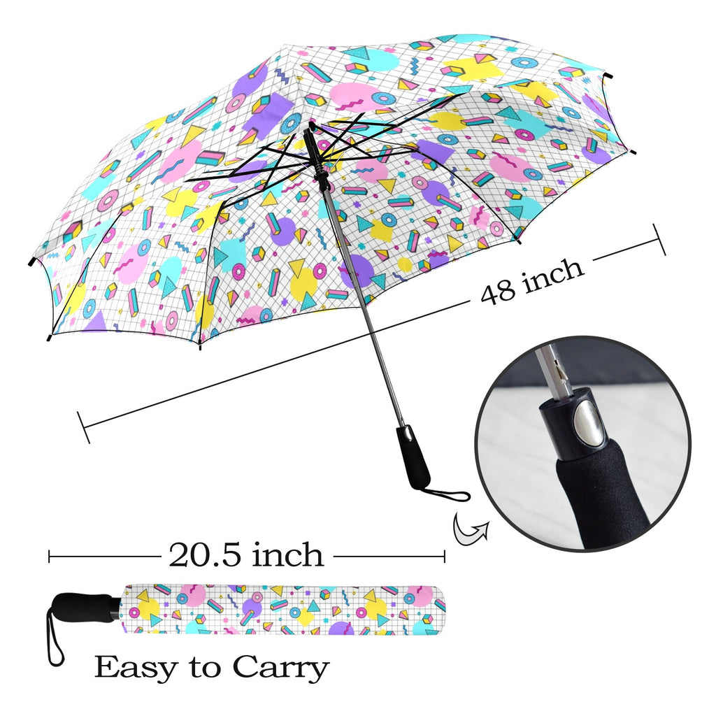 80's Grid Umbrella Umbrella Printed Offshore Retro