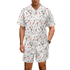 Birds Of A Feather Men's Hawaiian Shirt & Shorts Set Men's Hawaiian Shirt & Shorts Set animal Birds Printed Offshore