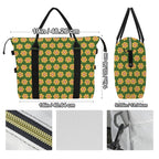 Yellow Flowers On Green Duffle Bag-Simple (Model 1715) Duffle Bag-Simple (1715)