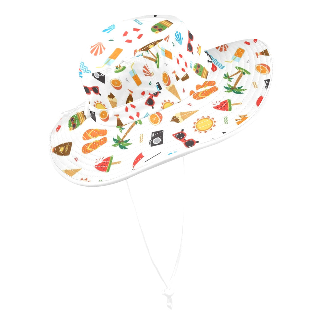Beach Time Wide Brim Bucket Hat Wide Brim Bucket Hat Printed Offshore Summer Surf