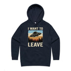UFO I Want To Leave Women's AS Colour Hoodie