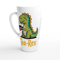 Personalised - Tea-Rex, Tea Drinking Dinosaur - White Latte 17oz Ceramic Mug Default Title Personalised Latte Mug Globally Fulfilled Tea