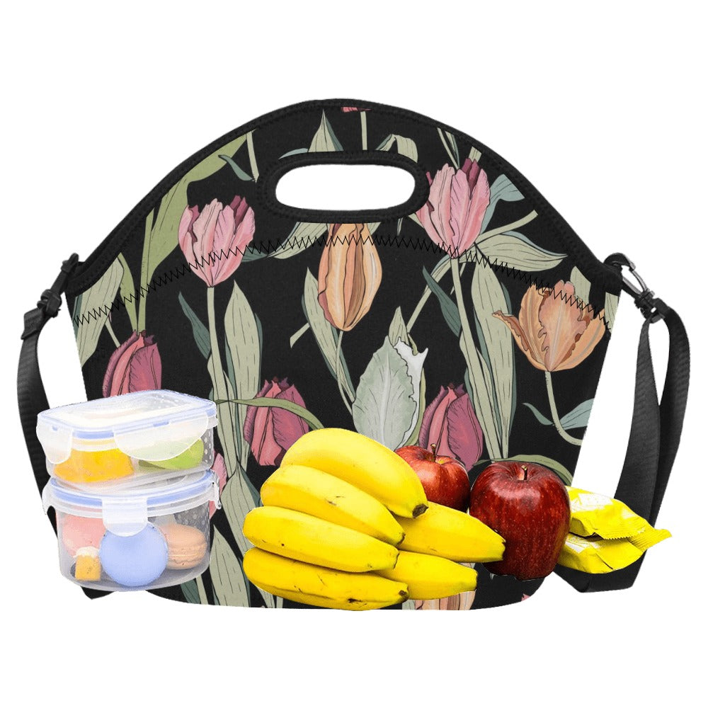 Tulips - Neoprene Lunch Bag Neoprene Lunch Bag Printed Offshore
