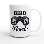 Bird Nerd - White 15oz Ceramic Mug 15oz Mug animal Globally Fulfilled