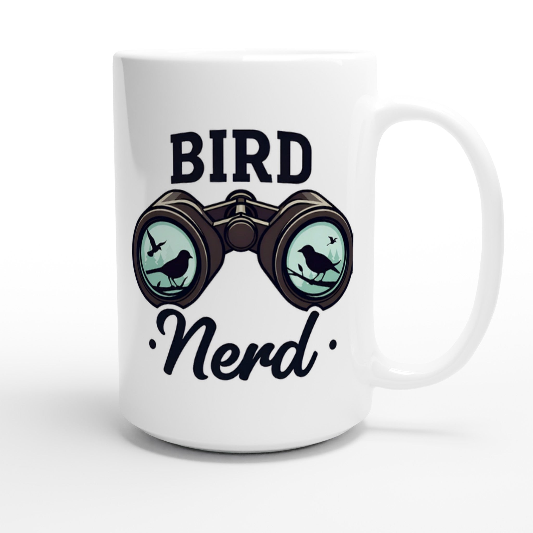 Bird Nerd - White 15oz Ceramic Mug 15oz Mug animal Globally Fulfilled