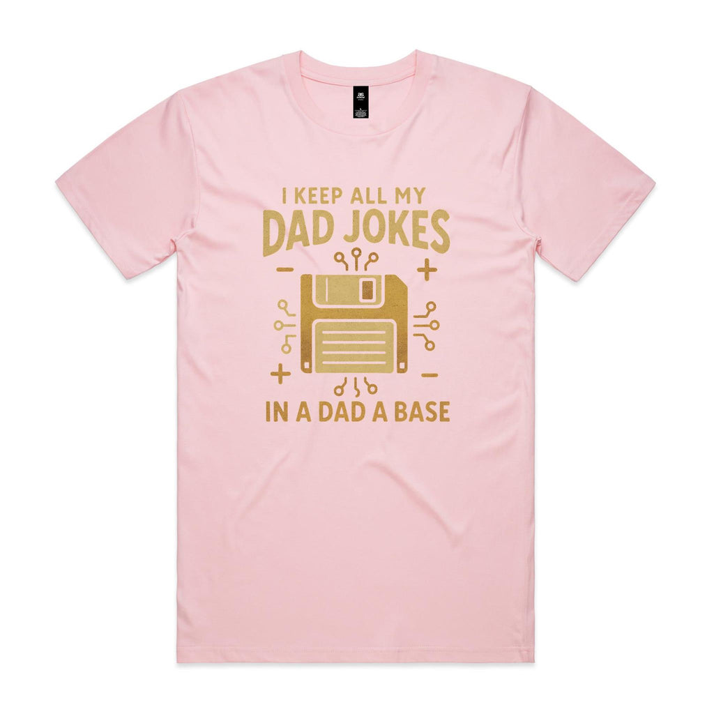 Dad Jokes Dad A Base Men's AS Colour T-shirt Pink Mens T-shirt Dad Printed In Australia