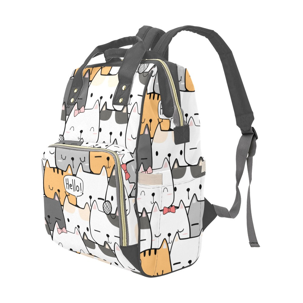 Cat Hello - Multi-Function Backpack, Nappy / Diaper Bag