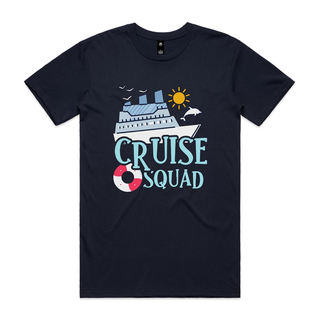 Cruise Squad Mens Cruise T-shirt Navy Mens Cruise T-shirt Cruise Printed In Australia