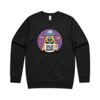 Coffee, Alien, UFO, Take Me To Your Brewer AS Colour Stencil Crew Sweatshirt Unisex Black Sweatshirt Coffee Printed In Australia Si-Fi