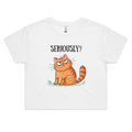 Cat Seriously Women's AS Colour Crop Tee