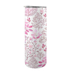 Vintage Pink Floral 20oz Tall Skinny Tumbler with Lid and Straw