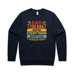 Dad, The Man Who Has Everything, Except A Full Head Of Hair - AS Colour Stencil Crew Sweatshirt