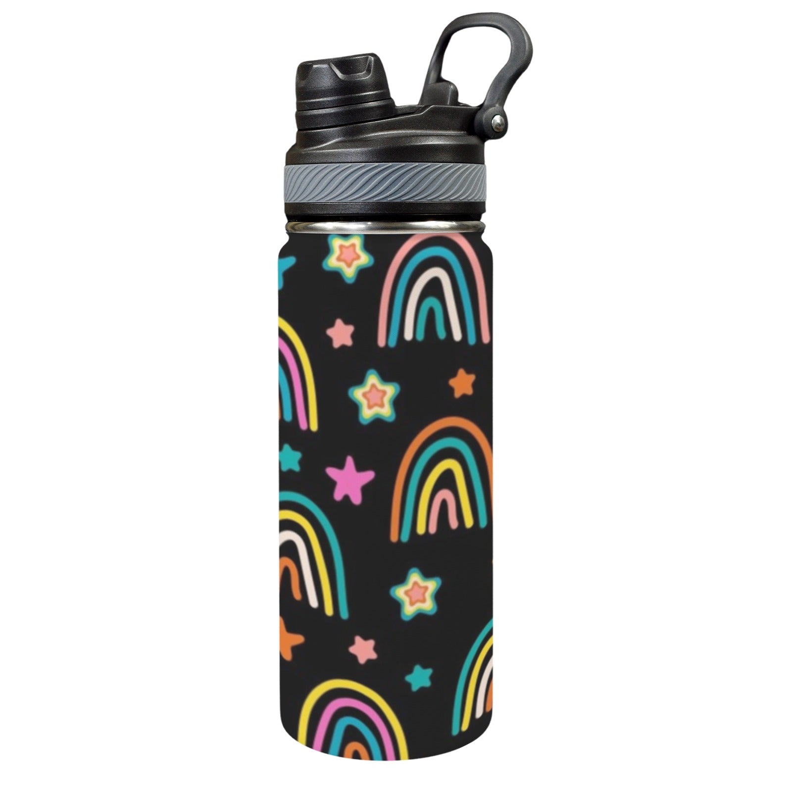 Rainbows - Insulated Water Bottle with Dual-Use Lid (18oz) One Size Insulated Water Bottle with Dual-Use Lid (18oz) Printed Offshore