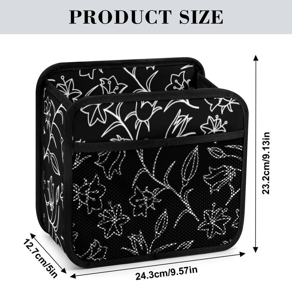 Black And White Floral Car Seat Back Organiser Car Seat Back Organiser Plants Printed Offshore