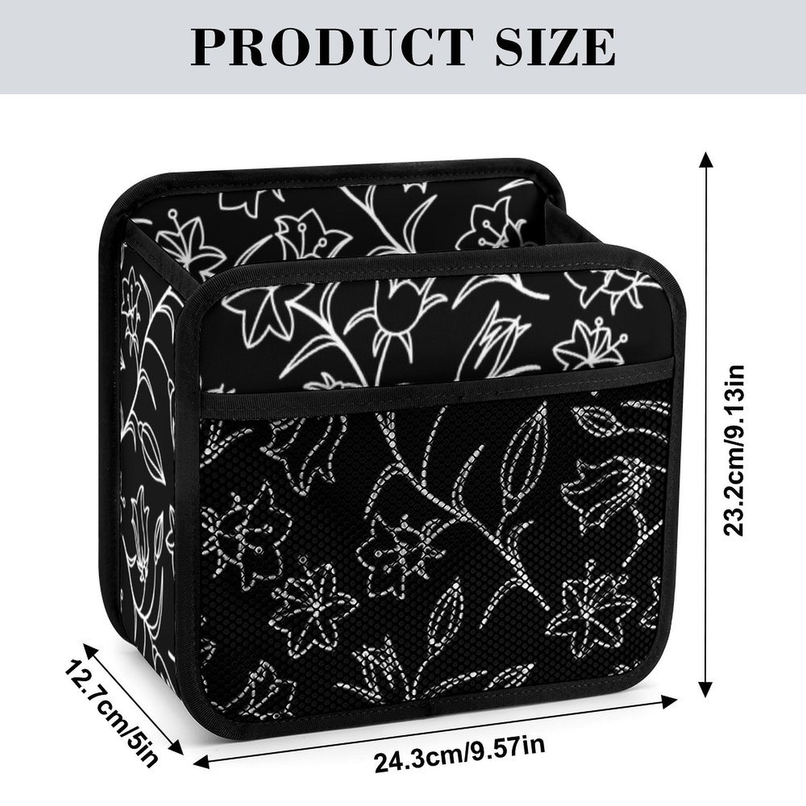 Black And White Floral Car Seat Back Organiser Car Seat Back Organiser Plants Printed Offshore