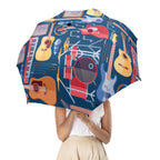 Music Instruments Blue - Semi-Automatic Foldable Umbrella (Model U12) Semi-Automatic Foldable Umbrella (U12)