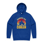 Drummer Dad, Like A Regular Dad But Cooler Men's AS Colour Hoodie Bright Royal Mens Hoodie Dad Music Printed In Australia