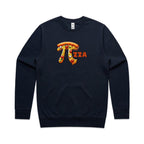 Pizza Pi - AS Colour Stencil Crew Sweatshirt Navy Sweatshirt Maths Printed In Australia