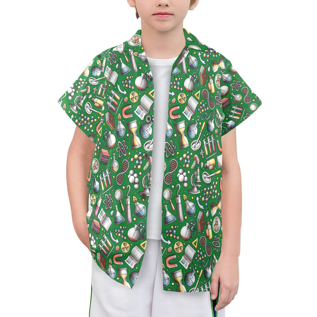 Science Love Senior Kids Hawaiian Shirt Senior Kids Hawaiian Shirt 8-15 Printed Offshore Science