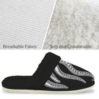 Octopus Tentacles Men's Fur Trim Thick-Sole Indoor Slippers Men's Fur Trimmed Slippers animal Ocean Printed Offshore