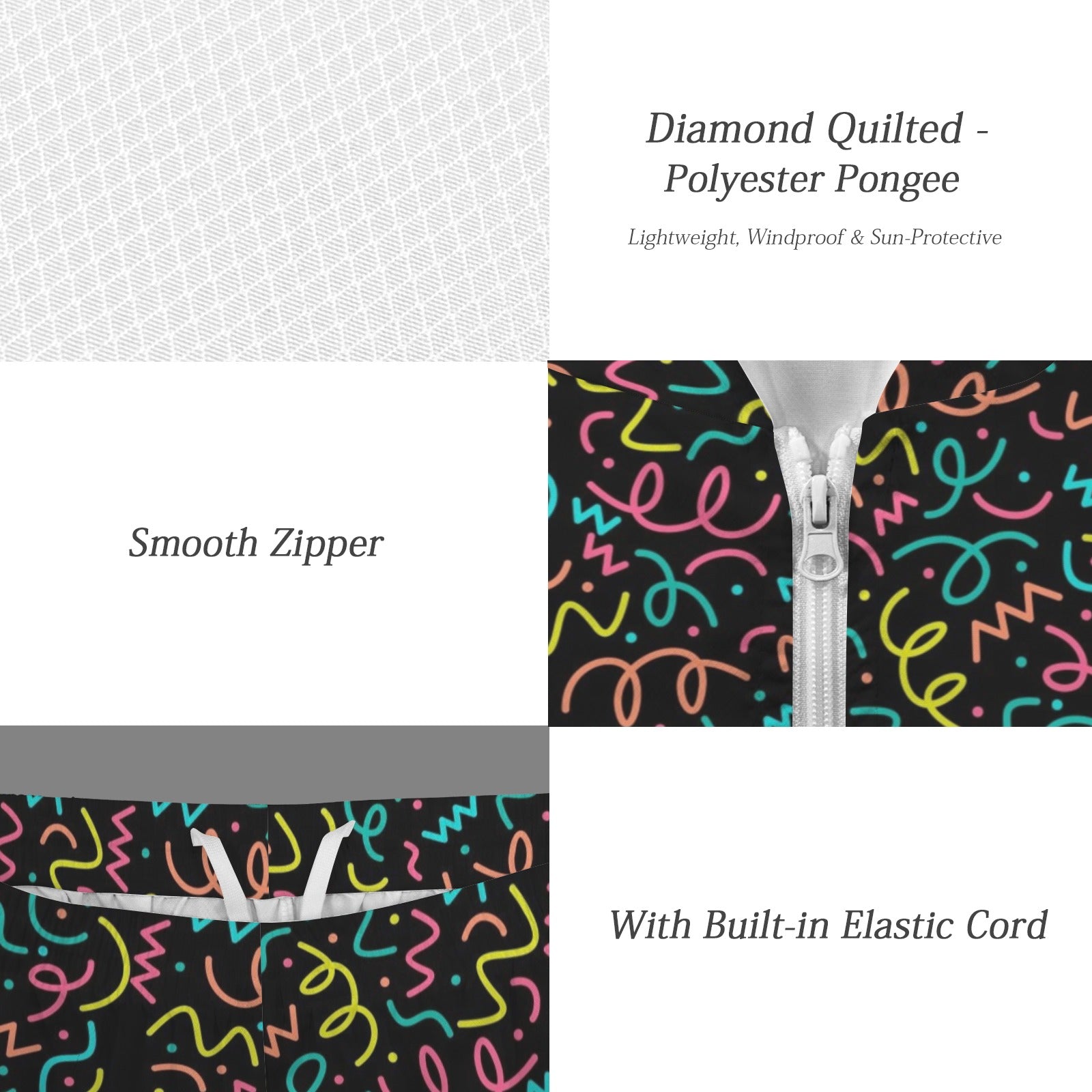 Squiggle Time Men's Lightweight Sun Hoodie & Shorts Set Men's Lightweight Sun Hoodie & Shorts Printed Offshore