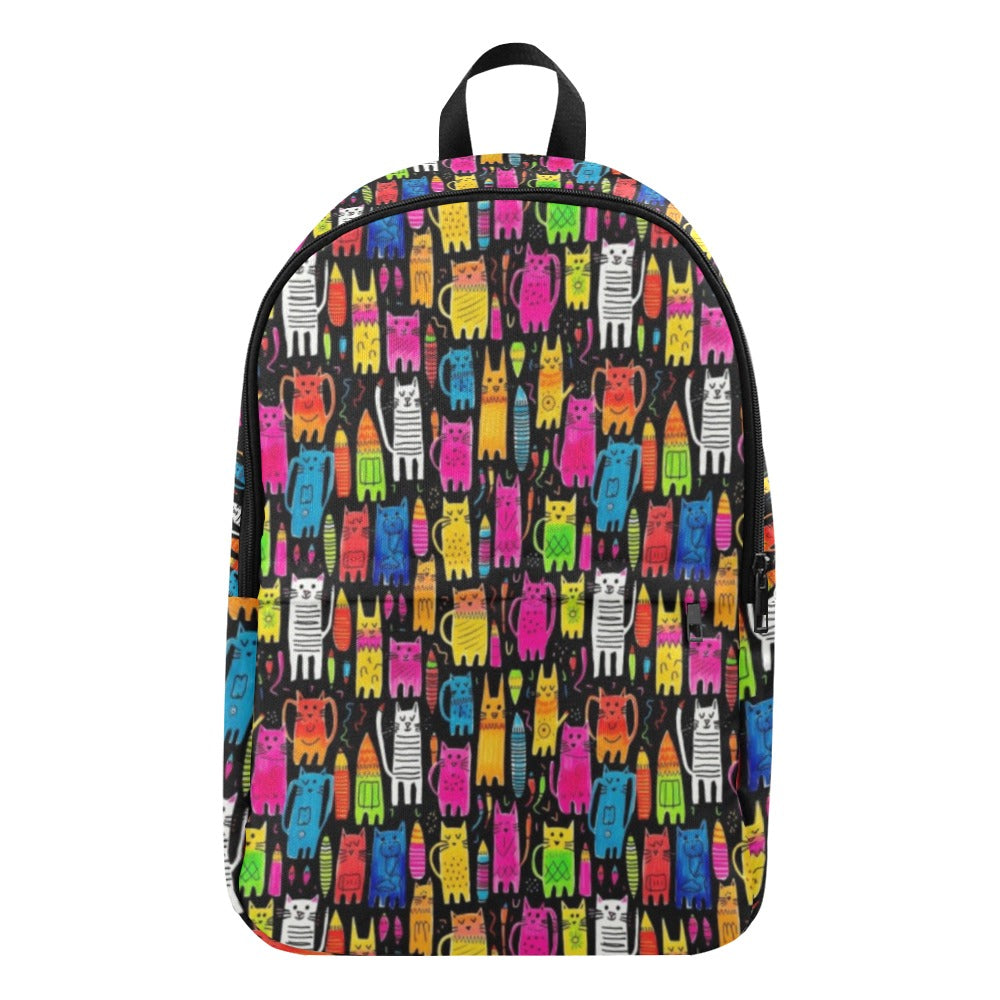 Colourful Cats - Fabric Backpack