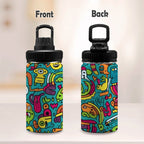Crazy Characters - Kids Water Bottle with Chug Lid (12 oz) Kids Water Bottle with Chug Lid Printed Offshore Sci Fi
