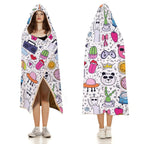 Bright Life Kids Hooded Blanket 100cm x 130cm Kids Hooded Blanket Printed Offshore