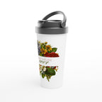 Best Mum Ever, Flowers - White 15oz Stainless Steel Travel Mug Travel Mug Globally Fulfilled Mum Plants