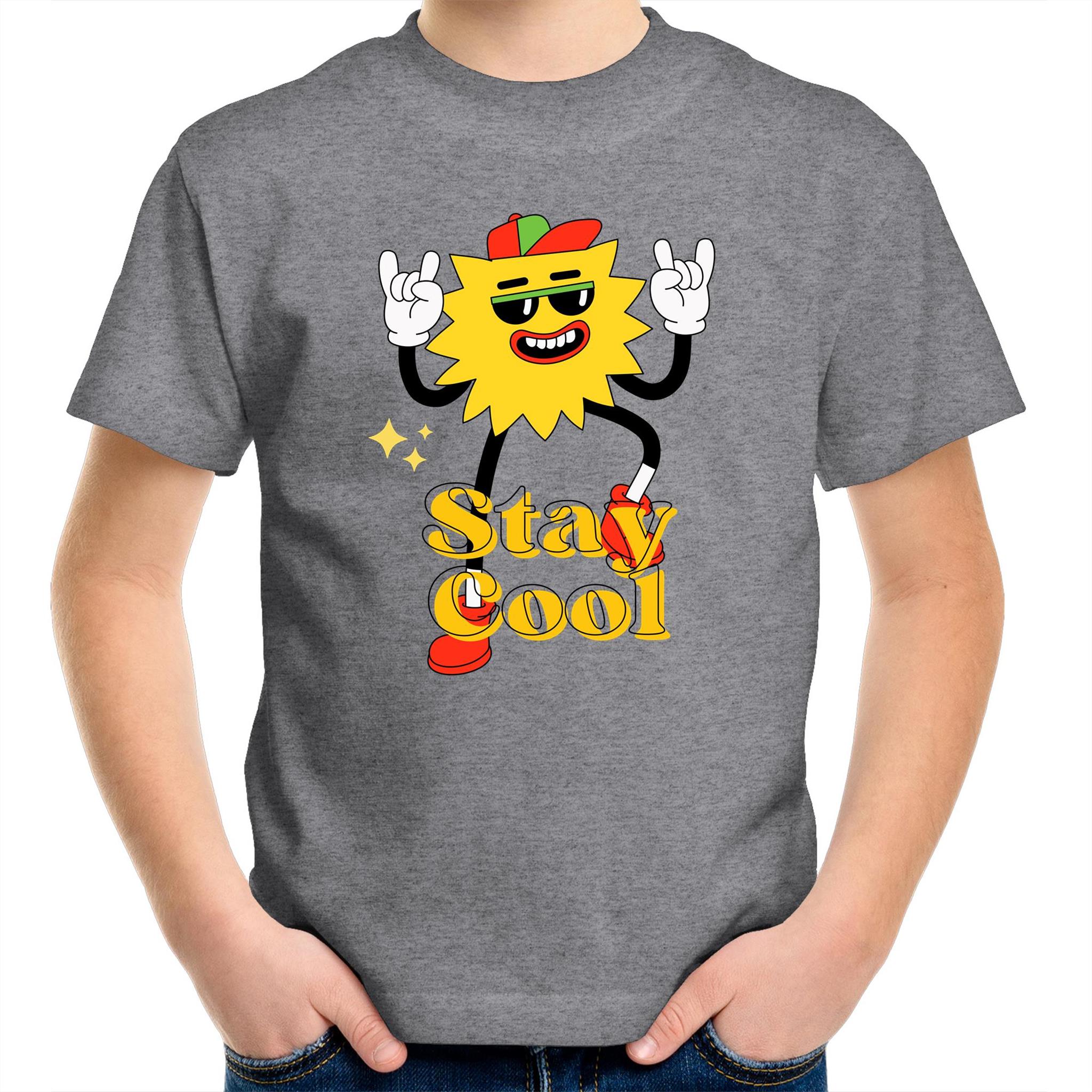 Stay Cool - Kids Youth T-Shirt Grey Marle Kids Youth T-shirt Printed In Australia