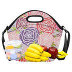 Abstract Roses - Neoprene Lunch Bag Neoprene Lunch Bag Printed Offshore