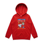 I Need Some Space - Kids Hoodie Red Kids Hoodie Printed In Australia