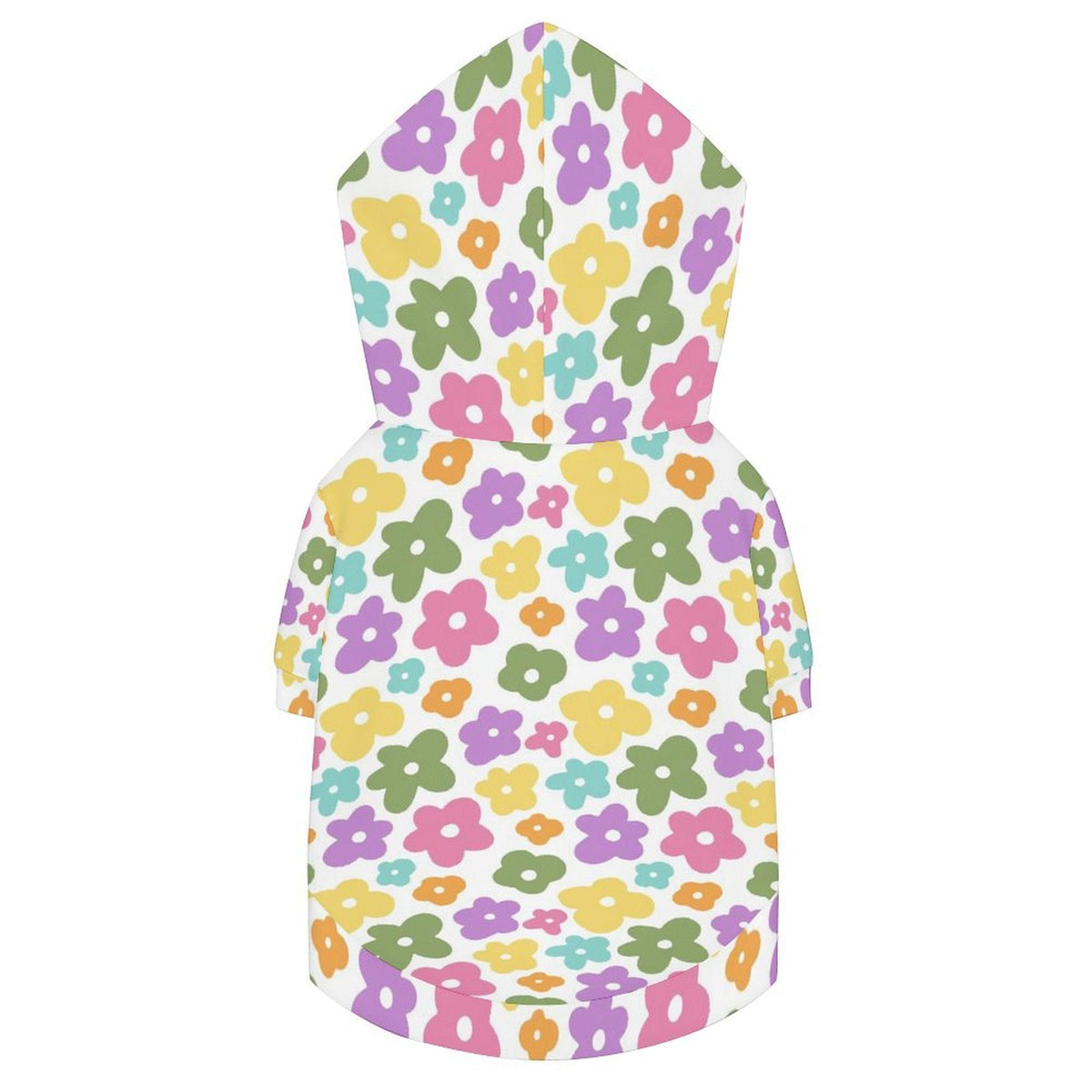 Pastel Flowers Pet Hoodie (Large Size)