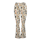 Lots Of Cats High Waist Crossover Tummy Control Flare Leggings High Waist Flare Leggings animal Printed Offshore