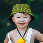 Rubber Ducks On Green Kids Bucket Hat Kids Bucket Hat animal Printed Offshore