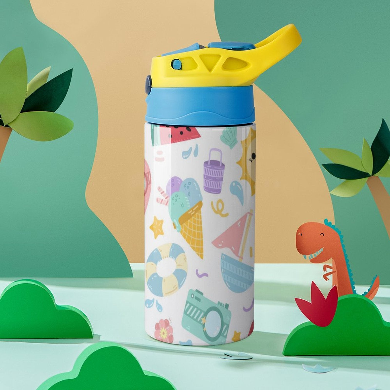 Summer Fun - Little Kids Water Bottle Little Kids Water Bottle Printed Offshore Summer