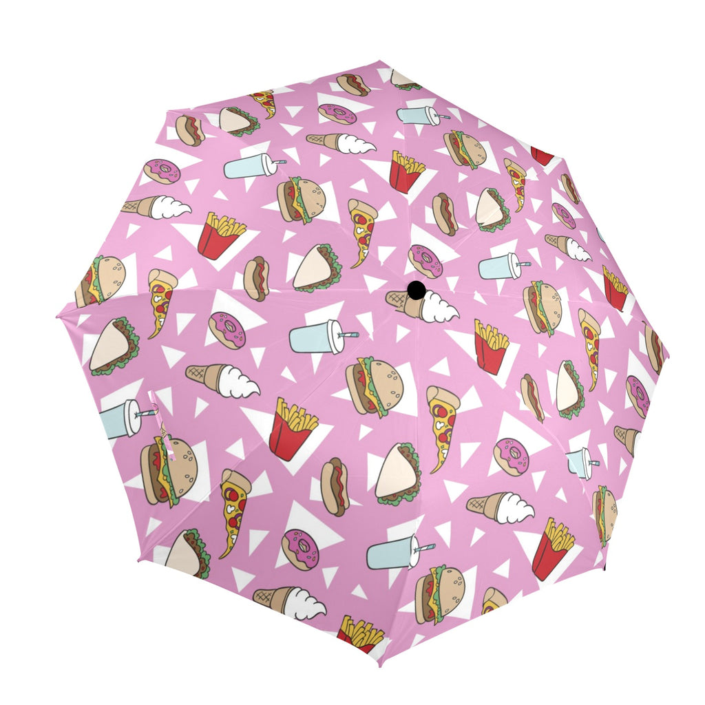 Fast Food - Semi-Automatic Foldable Umbrella (Model U12) One Size Semi-Automatic Foldable Umbrella (U12)