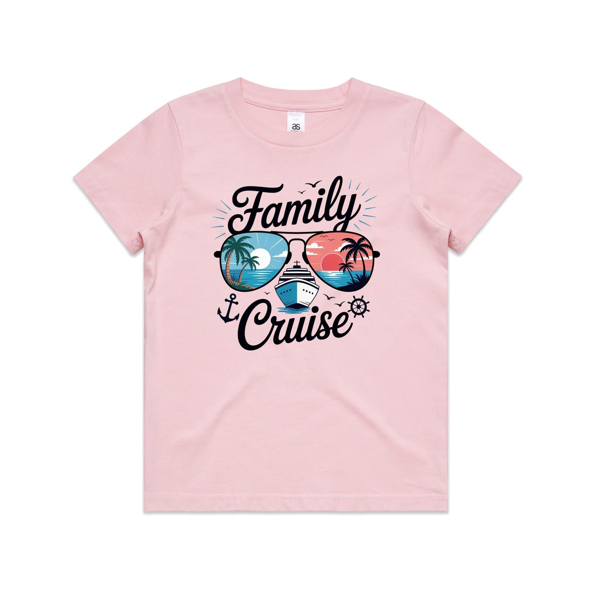Family Cruise Kids Cruise T-shirt Pink Kids Cruise T-shirt Cruise Printed In Australia