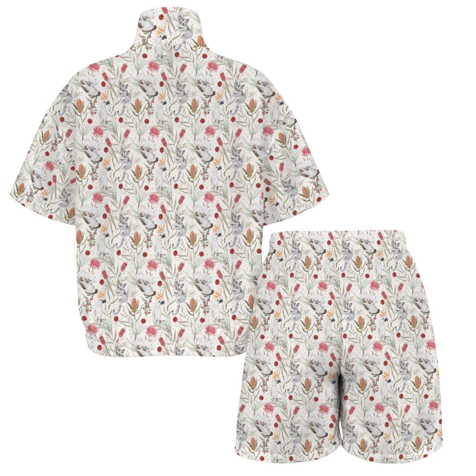 Australian Plants And Animals Women's Windbreaker Short Set