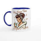 Personalised My Alone Time Is For Everyone's Safety 11oz Ceramic Mug Ceramic Blue Personalised 11oz Mug Globally Fulfilled