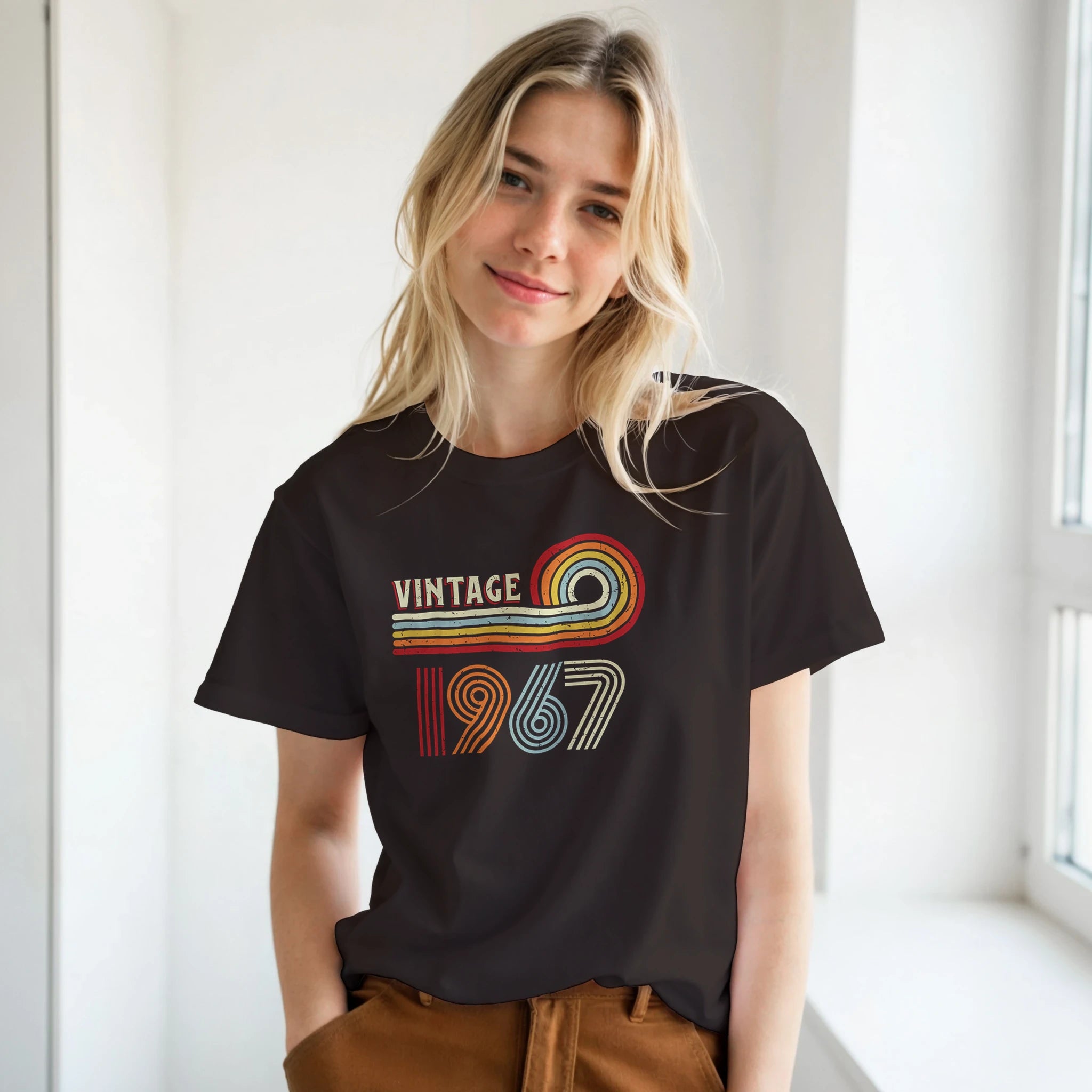 Personalise - Vintage Birth Year - Classic Unisex Crewneck T-shirt | Gildan® 64000 Personalised T-shirt