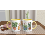 Plant Lover 11oz Ceramic Mug Ceramic Yellow 11 oz Mug Globally Fulfilled Plants