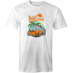 Hello Sunshine, Beach Van - Mens T-Shirt White Mens T-shirt Printed In Australia Summer Surf