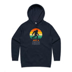 Not A People Person, Yeti, Bigfoot - Womens Hoodie Navy Womens Hoodie Printed In Australia