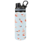 Summer Swim - Insulated Water Bottle with Dual-Use Lid (18oz) One Size Insulated Water Bottle with Dual-Use Lid (18oz) Printed Offshore Summer