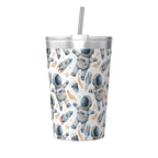 Astronauts And Rocket Ships Small Stainless Steel Travel Mug Cup 12oz/350ml