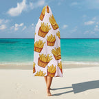 French Fries Kids Hooded Blanket 100cm x 130cm Kids Hooded Blanket Food Printed Offshore